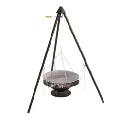 Brasero Junko ø60 Cm Fonte + Trépied + Grille Acier Chromé + Housse - Barbecook
