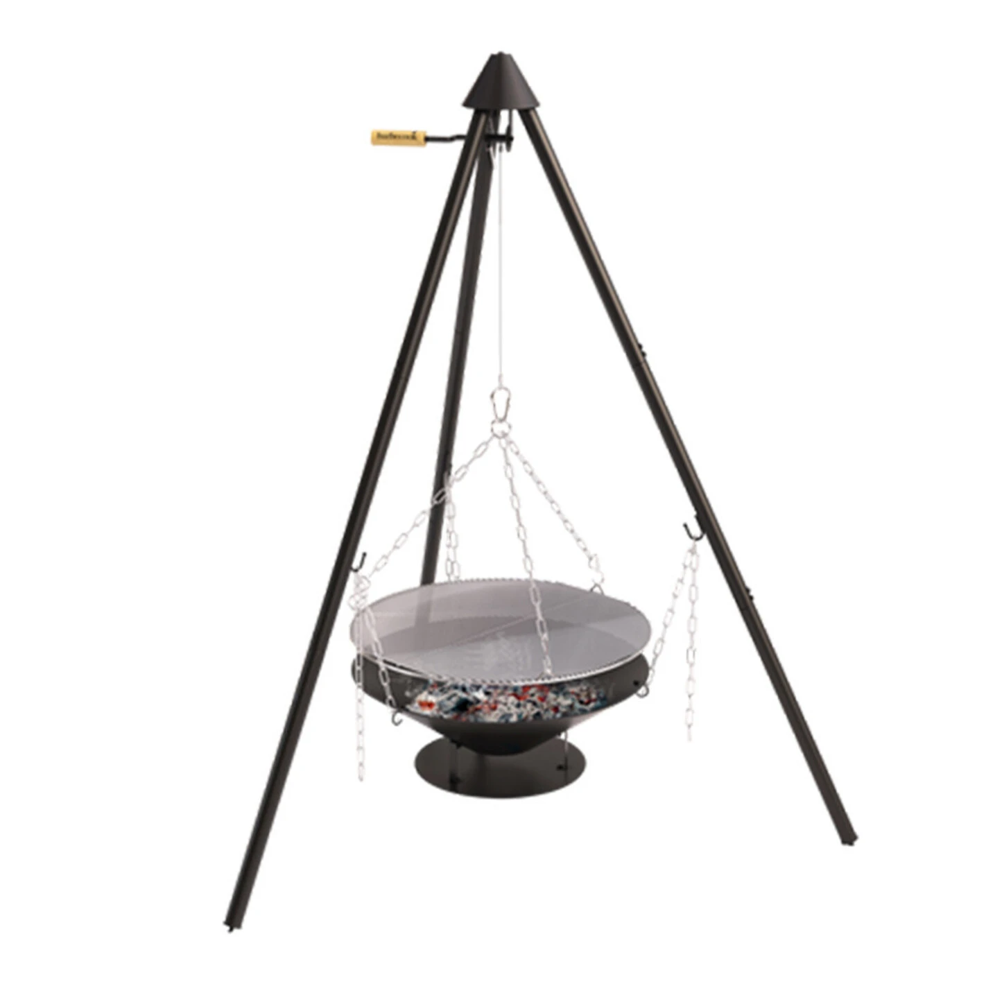 Brasero Junko ø60 Cm Fonte + Trépied + Grille Acier Chromé + Housse - Barbecook 1 Brasero Junko ø60 Cm Fonte + Trépied + Grille Acier Chromé + Housse - Barbecook