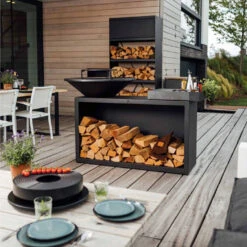 Brasero OFYR Island Noir 100 Céramique + Housse -Barbecue Promotion Boutique island noir 100 100 ceramique gris fonce 2020000019985 2