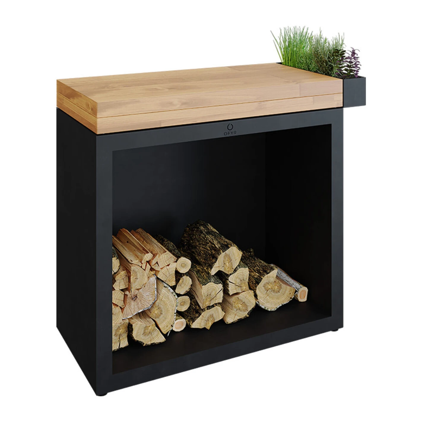Billot Noir 90 Cm Bois De Teck - OFYR 1 Billot Noir 90 Cm Bois De Teck - OFYR