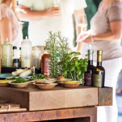 Brasero Plancha OFYR Island 100 En Corten + Plan De Travail Teck -Barbecue Promotion Boutique ofyr island 100 brasero plancha 7430440898821 2