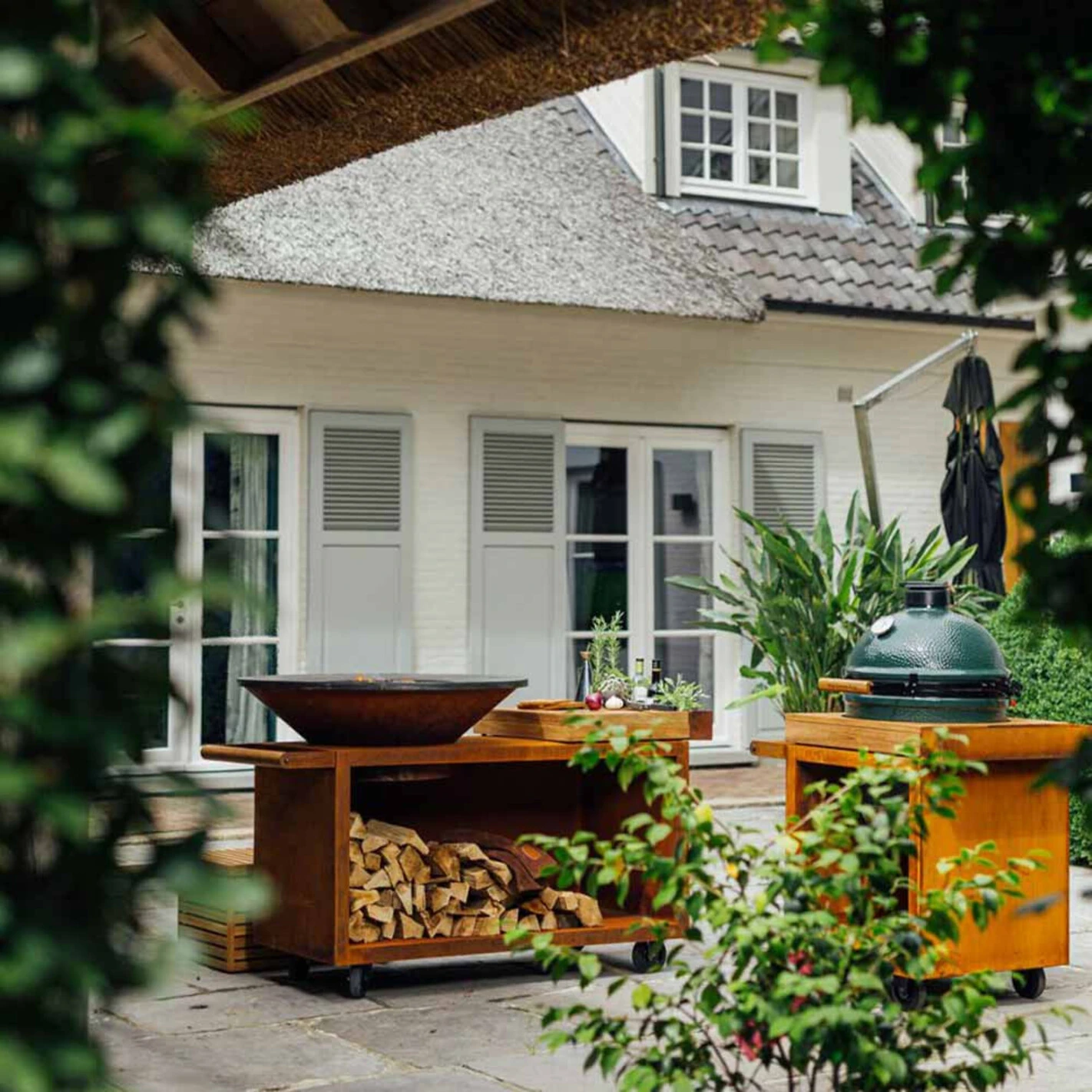 Brasero Plancha Island Corten PRO 100 Bois De Teck + Housse - Ofyr 5 Brasero Plancha Island Corten PRO 100 Bois De Teck + Housse - Ofyr – Image 5