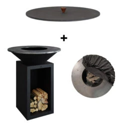 Produits populaires 23 Pack Brasero Storage 85 Noir + Couvercle - OFYR