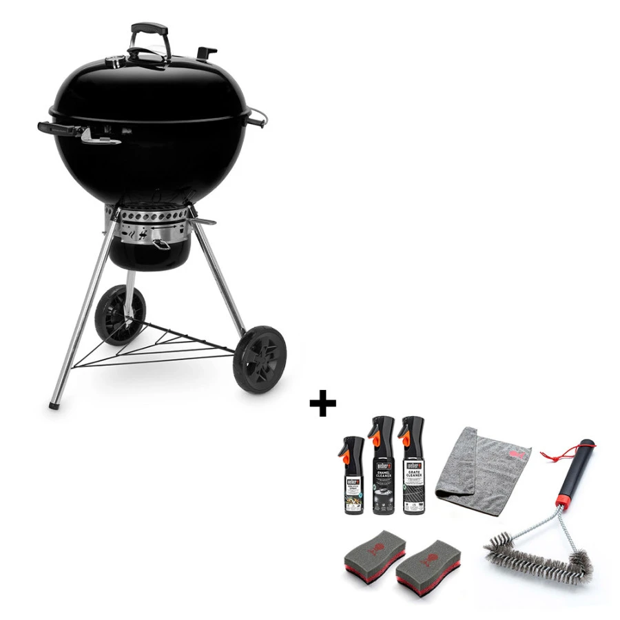 Pack Barbecue Charbon Master-Touch 5750 Noir + Kit De Nettoyage - Weber 1 Pack Barbecue Charbon Master-Touch 5750 Noir + Kit De Nettoyage - Weber
