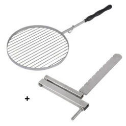 Grille Brasero En Inox ø38cm + Support - Feu Du Jardin