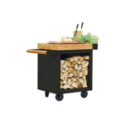 Table Mise En Place Noire Pro 65 Bois De Teck - Ofyr -Barbecue Promotion Boutique table noire pro 65 teck 2020000022084 2